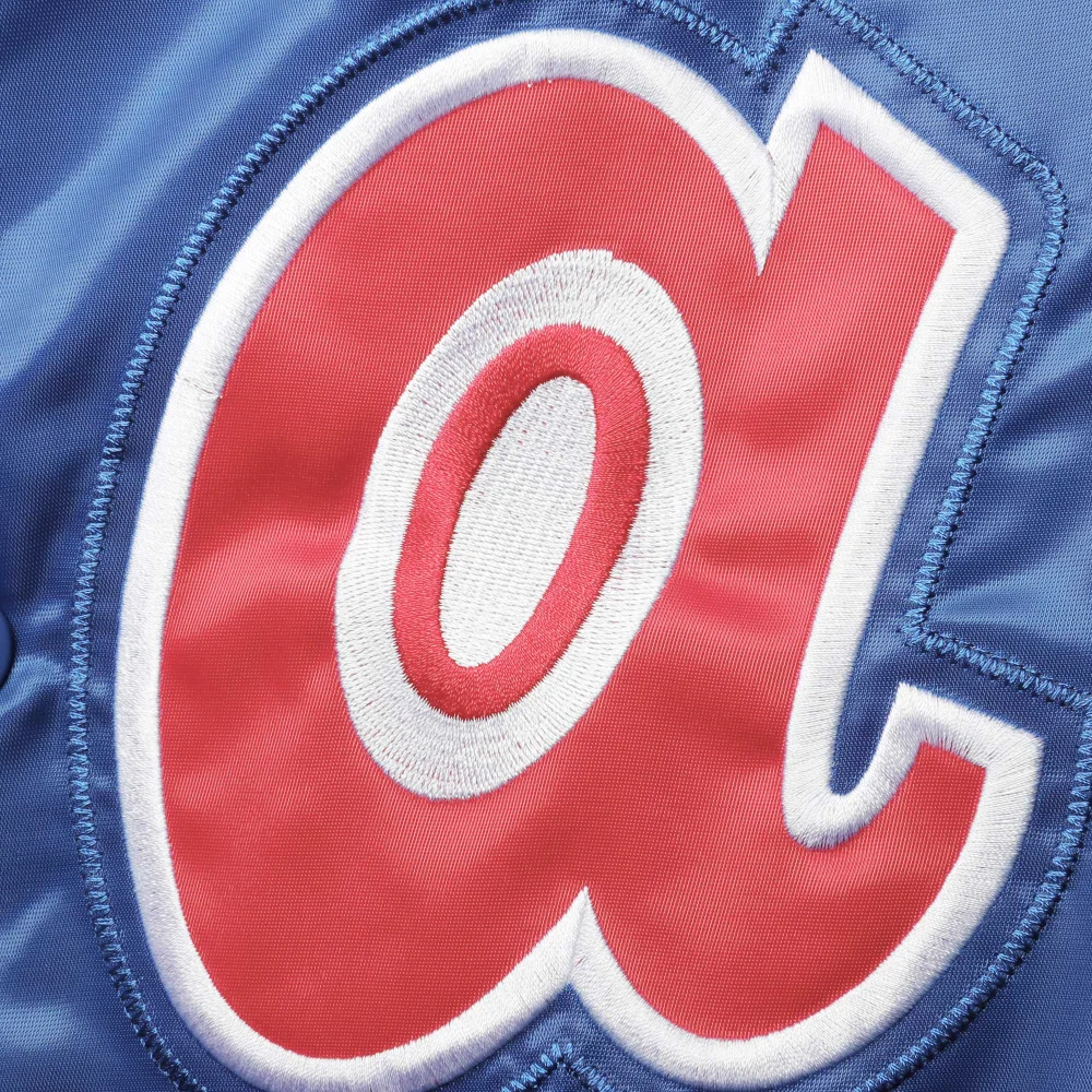 Atlanta braves starter tri color satin varsity jacket 3
