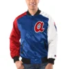 Atlanta braves starter tri color satin varsity jacket 4