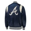 Atlanta braves starter vintage navy satin varsity jacket 2