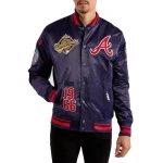 Atlanta Braves World Series Navy Satin Jacket