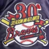 Atlanta braves starter world series navy satin varsity jacket 3