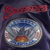 Atlanta braves starter world series navy satin varsity jacket 4