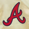 Atlanta braves team og 20 full zip satin varsity jacket gold 3