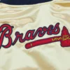 Atlanta braves team og 20 full zip satin varsity jacket gold 6