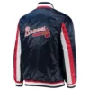 Atlanta braves the ace satin varsity jacket navy 1