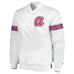 Atlanta Braves Power Forward White Satin Jacket