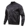 Atlanta braves triple black satin varsity jacket 2