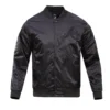 Atlanta braves triple black satin varsity jacket 3