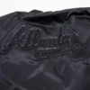 Atlanta braves triple black satin varsity jacket 4