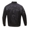 Atlanta braves triple black satin varsity jacket 7