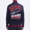 Atlanta braves turn it up m full snap varsity jacket