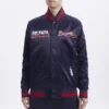Atlanta braves turn it up m satin varsity jacket