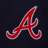 Atlanta braves womens script tail wool leather varsity jacket 2 1