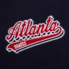 Atlanta braves womens script tail wool leather varsity jacket 3 1
