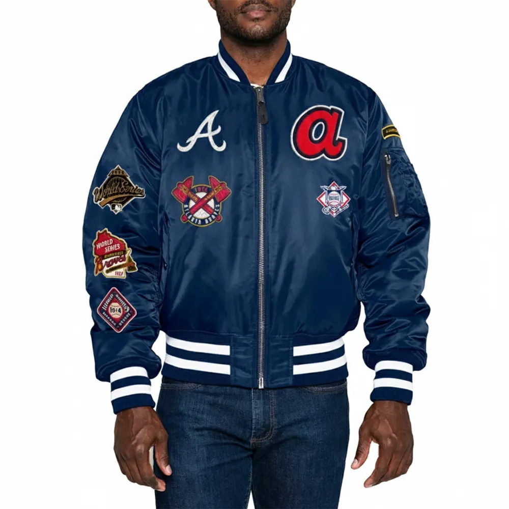Atlanta braves x new era ma 1 bomber jacket