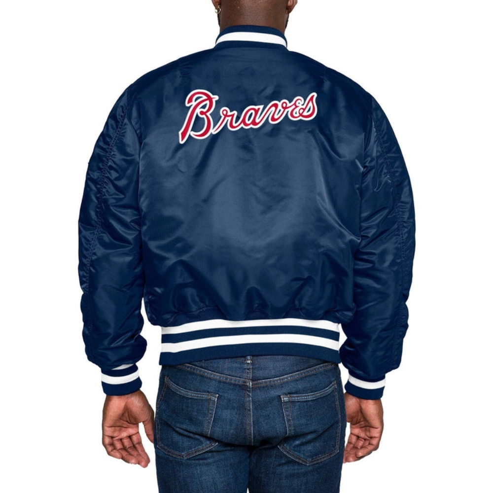 Atlanta braves x new era ma 1 bomber varsity jacket 3 1