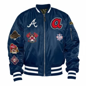 Atlanta braves x new era ma 1 varsity jacket