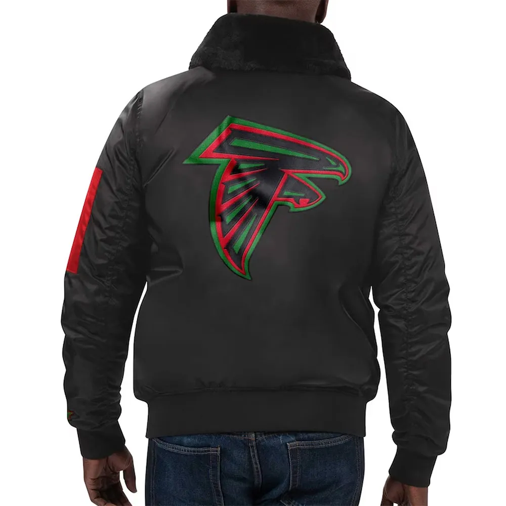 Atlanta falcons black history month satin jacket