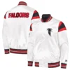 Atlanta falcons full snap satin varsity jacket white red 2