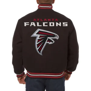Atlanta falcons handmade wool jacket black 2