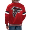 Atlanta falcons home game satin varsity jacket red