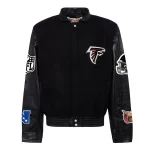 Atlanta Falcons Wool/Leather Black Jacket