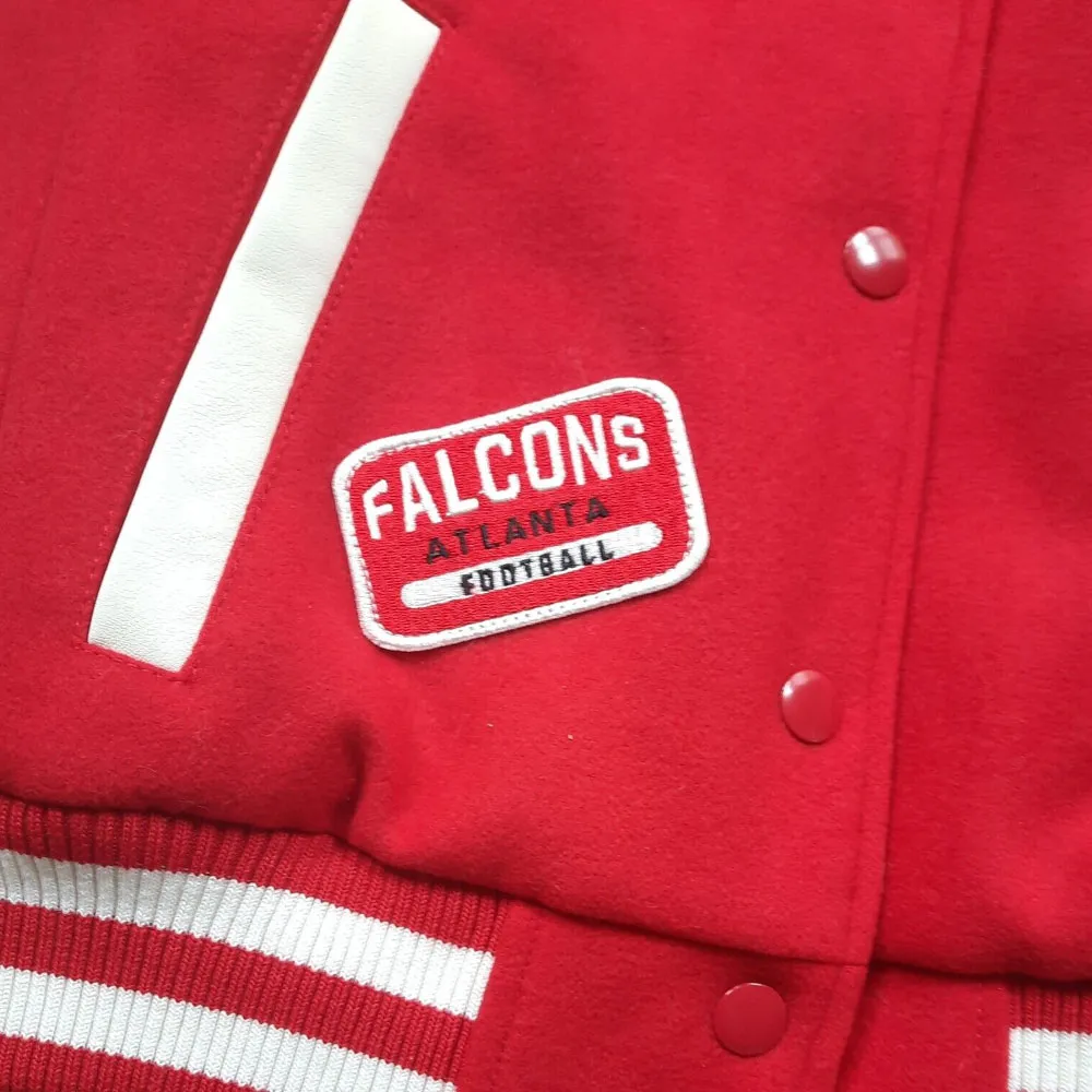 Atlanta falcons letterman bomber jacket