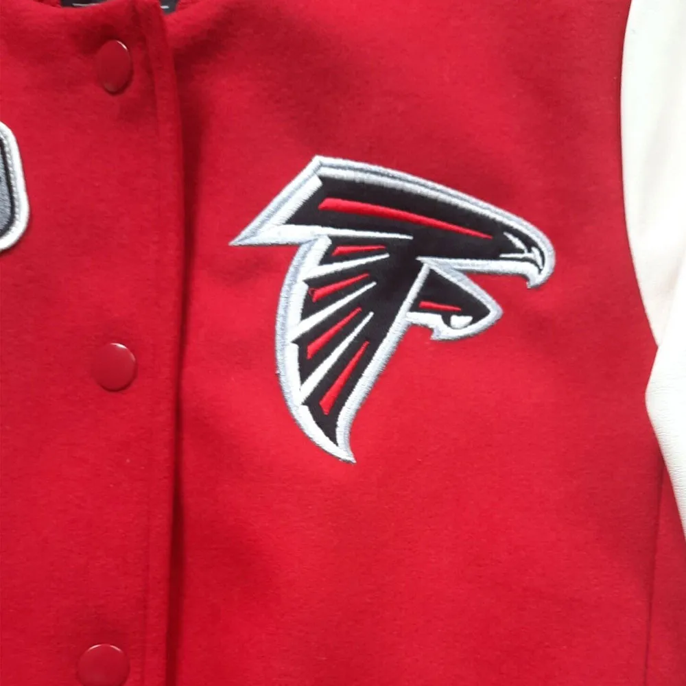 Atlanta falcons letterman full snap jacket