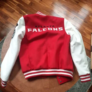 Atlanta falcons letterman red white jacket