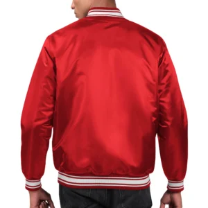 Atlanta falcons locker room satin varsity jacket red 2