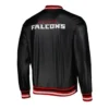 Atlanta falcons metallic bomber black leather jacket
