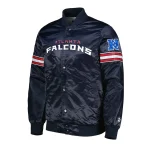 Atlanta Falcons Pick & Roll Navy Satin Jacket