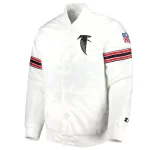 Atlanta Falcons Power Forward White Satin Jacket