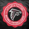 Atlanta falcons pro standard crest emblem black satin varsity jacket 5