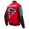 Atlanta falcons pro standard mashup wool leather varsity jacket 3