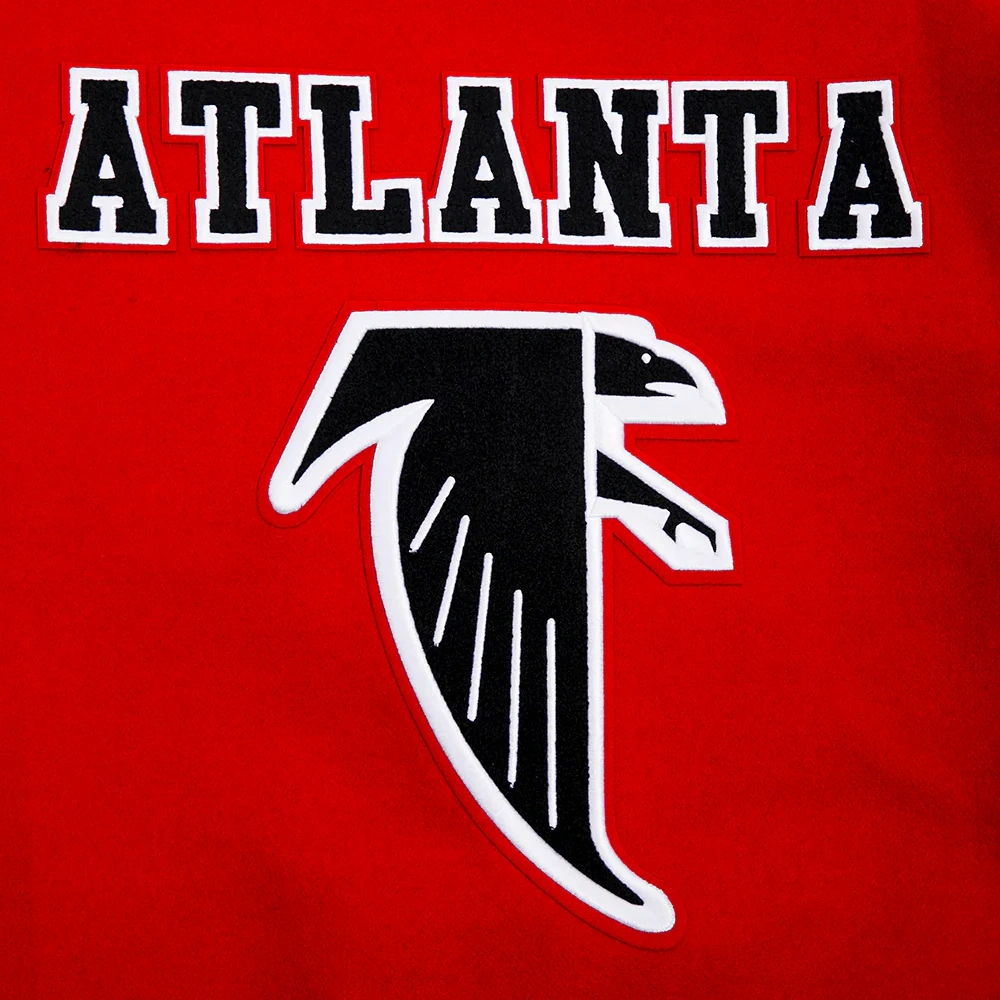 Atlanta falcons pro standard retro classic red and black varsity jacket 9
