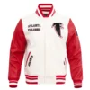 Atlanta falcons pro standard retro classic wool and leather varsity jacket 2
