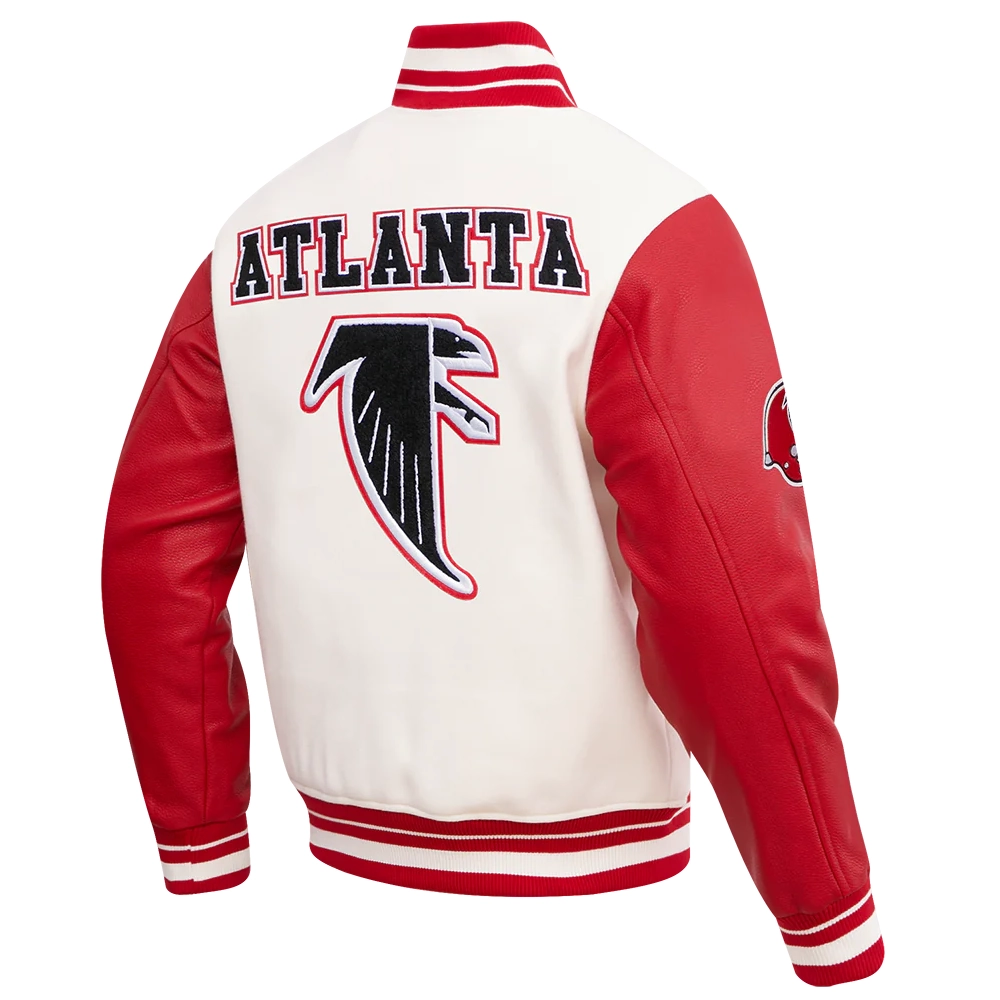 Atlanta falcons pro standard retro classic wool and leather varsity jacket 3