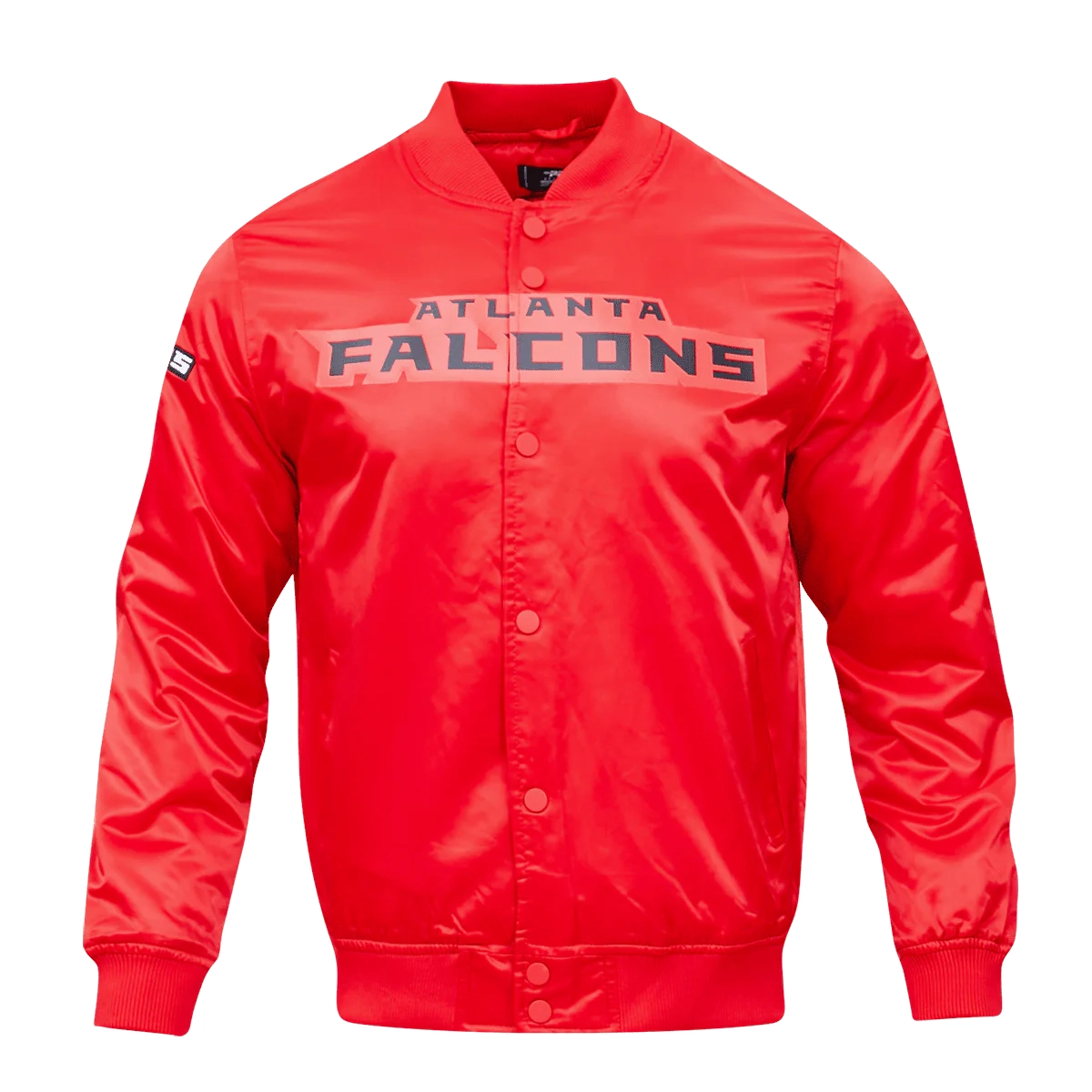 Atlanta falcons pro standard team big logo red satin varsity jacket 2