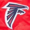Atlanta falcons pro standard team big logo red satin varsity jacket 7