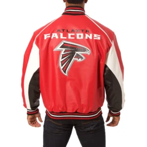 Atlanta falcons real leather varsity jacket red 1 1