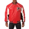 Atlanta falcons real leather varsity jacket red 1