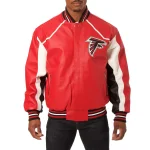 Atlanta Falcons Full Leather Red Varsity Jacket