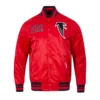Atlanta falcons retro classic full snap red satin jacket