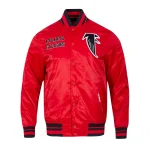Atlanta Falcons Retro Classic Full-Snap Red Satin Jacket