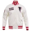 Atlanta falcons retro classic full snap satin cream jacket