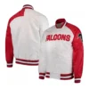 Atlanta falcons start of season retro white satin jacket