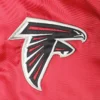 Atlanta falcons starter enforcer red and black satin varsity jacket 3
