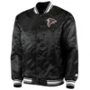 Atlanta falcons starter locker room black satin varsity jacket 1