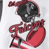 Atlanta falcons starter retro the all american white and red varsity jacket 3